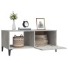 Table basse gris béton 90x50x40 cm bois d'ingénierie 