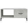 Table basse gris béton 90x50x40 cm bois d'ingénierie 