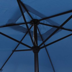 Parasol d'extérieur avec poteau en métal 300x200 cm Azuré 