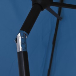 Parasol d'extérieur avec poteau en métal 300x200 cm Azuré 