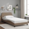 Cadre de lit sans matelas cappuccino 100x200 cm similicuir 