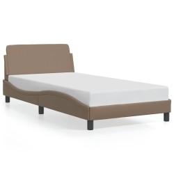 Cadre de lit sans matelas cappuccino 100x200 cm similicuir 