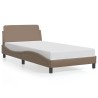 Cadre de lit sans matelas cappuccino 100x200 cm similicuir 