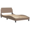 Cadre de lit sans matelas cappuccino 100x200 cm similicuir 
