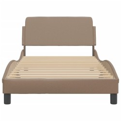 Cadre de lit sans matelas cappuccino 100x200 cm similicuir 