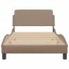Cadre de lit sans matelas cappuccino 100x200 cm similicuir 