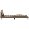 Cadre de lit sans matelas cappuccino 100x200 cm similicuir 