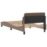 Cadre de lit sans matelas cappuccino 100x200 cm similicuir 