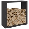 Portant de bois de chauffage noir 100x40x100 cm acier 