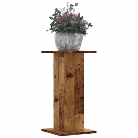 Supports pour plantes 2 pcs vieux bois bois d'ingénierie 