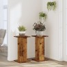 Supports pour plantes 2 pcs vieux bois bois d'ingénierie 