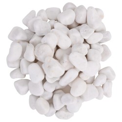 Galets polis 25 kg blanc 2-5 cm 