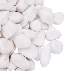 Galets polis 25 kg blanc 2-5 cm 