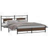 Cadre de lit sans matelas chêne marron 160x200 cm 