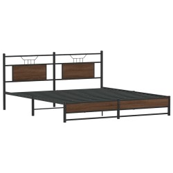 Cadre de lit sans matelas chêne marron 160x200 cm 
