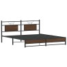 Cadre de lit sans matelas chêne marron 160x200 cm 