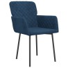 Chaises à manger lot de 2 Bleu Velours 