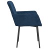Chaises à manger lot de 2 Bleu Velours 