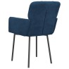 Chaises à manger lot de 2 Bleu Velours 