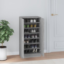 Armoire à chaussures Sonoma gris 55x35x108 cm Bois d'ingénierie 