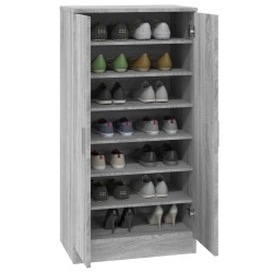 Armoire à chaussures Sonoma gris 55x35x108 cm Bois d'ingénierie 