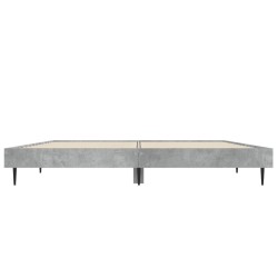 Cadre de lit sans matelas gris béton 120x190 cm 