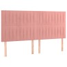 Têtes de lit 4 pcs Rose 90x5x78/88 cm Velours 