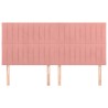 Têtes de lit 4 pcs Rose 90x5x78/88 cm Velours 