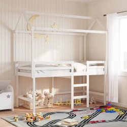 Toit de lit pour enfants 217x95,5x159 cm bois de pin massif 