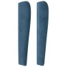 Tête de lit avec oreilles Bleu foncé 103x23x118/128 cm Velours 