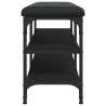 Banc à chaussures noir 82x32x47 cm Bois d'ingénierie 