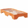 Cadre de lit sans matelas empilable cire marron 80x200 cm 