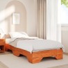 Cadre de lit sans matelas empilable cire marron 80x200 cm 