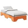 Cadre de lit sans matelas empilable cire marron 80x200 cm 
