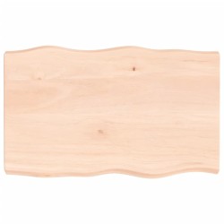 Dessus de table bois massif non traité bordure assortie 