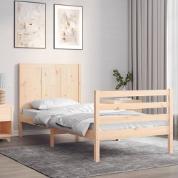 Cadre de lit sans matelas bois massif 