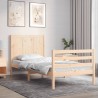 Cadre de lit sans matelas bois massif 