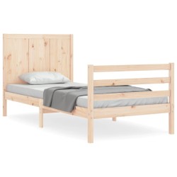Cadre de lit sans matelas bois massif 
