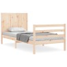 Cadre de lit sans matelas bois massif 