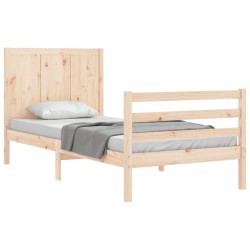 Cadre de lit sans matelas bois massif 