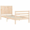 Cadre de lit sans matelas bois massif 