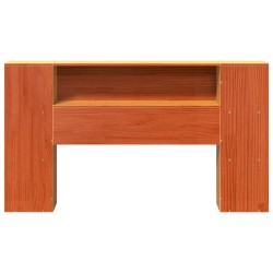 Tête de lit avec rangement cire marron 120cm bois massif de pin 