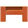 Tête de lit avec rangement cire marron 120cm bois massif de pin 