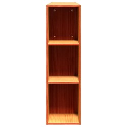 Tête de lit avec rangement cire marron 120cm bois massif de pin 