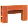 Tête de lit avec rangement cire marron 120cm bois massif de pin 