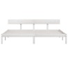 Cadre de lit sans matelas blanc bois massif 200x200 cm 
