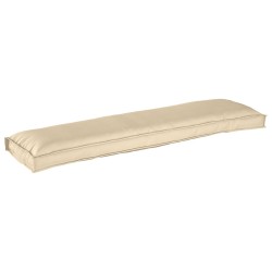 Coussins de palette pour banc 2 pièces Beige 150x40x8 cm en tissu Oxford 