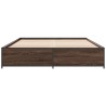 Cadre de lit sans matelas chêne marron 120x200 cm 