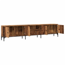 Meuble TV avec tiroir vieux bois 200x25x44 cm bois d'ingénierie 