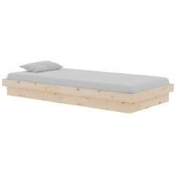 Cadre de lit sans matelas bois massif 